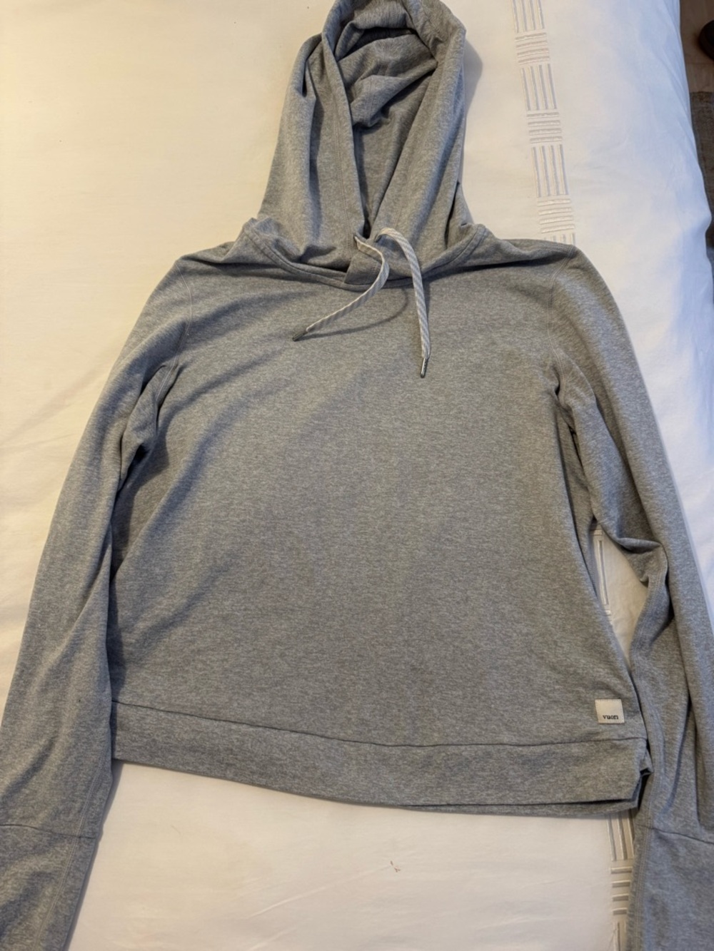 Vuori Heather Gray Lightweight Hoodie